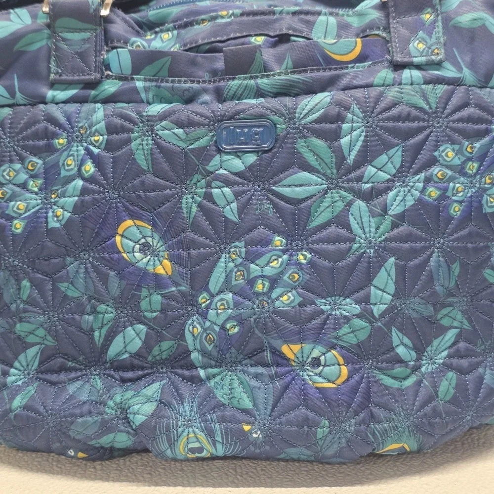 Lug Scuttle Peacock Blue Large Shoulder Bag Purse